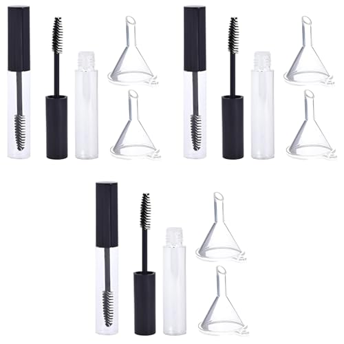 MAYCREATE® 10ml Empty Mascara Tube Wand Container Bottle for Castor Oil Brush Kit Combo with Funnels Mascara Eyeliner For Women Travel (Including 2 Mascara Tubes 2 Funnels) 3 PCS MAYCREATE® 10ml Empty Mascara Tube Wand Container Bottle for Castor Oil Brush Kit Combo with Funnels Mascara Eyeliner For Women Travel (Including 2 Mascara Tubes 2 Funnels) 3 PCS